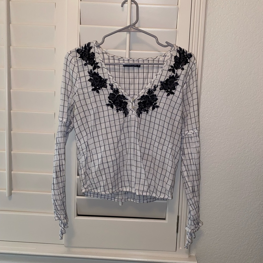 Abercrombie & Fitch M checkered blouse